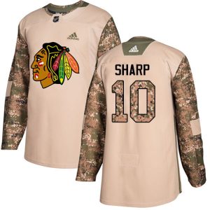 Herren Chicago Blackhawks Eishockey Trikot Patrick Sharp #10 Authentic Camo Veterans Day Practice